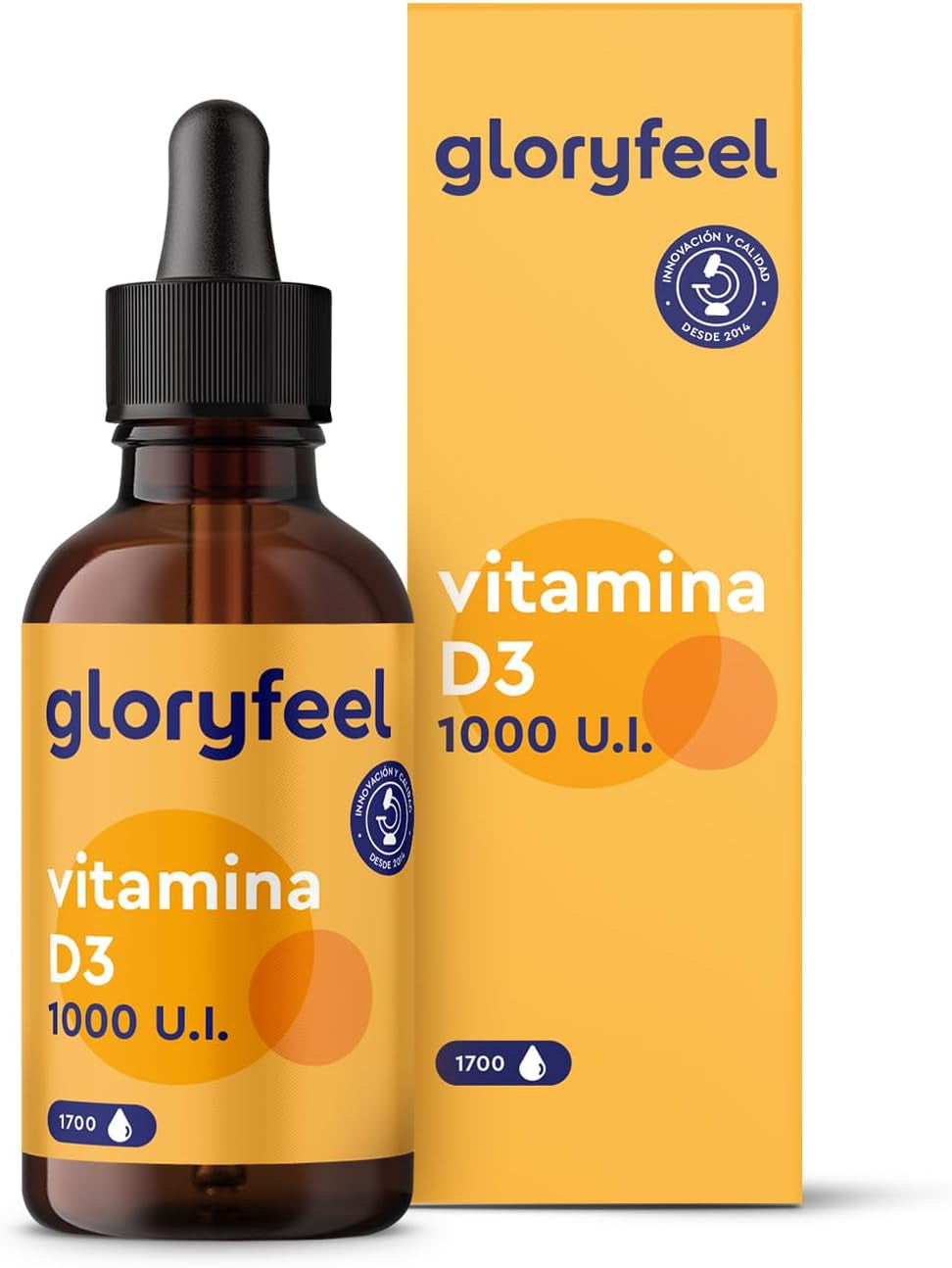 Vitamina D3 En Gotas - 5000 U.I. Por 5 Gotas - 50Ml (Líquido) En Aceite MCT De Coco - Altamente Biodisponibles Y Estables - Probado En Laboratorio, Fabricado En Alemania Sin Aditivos