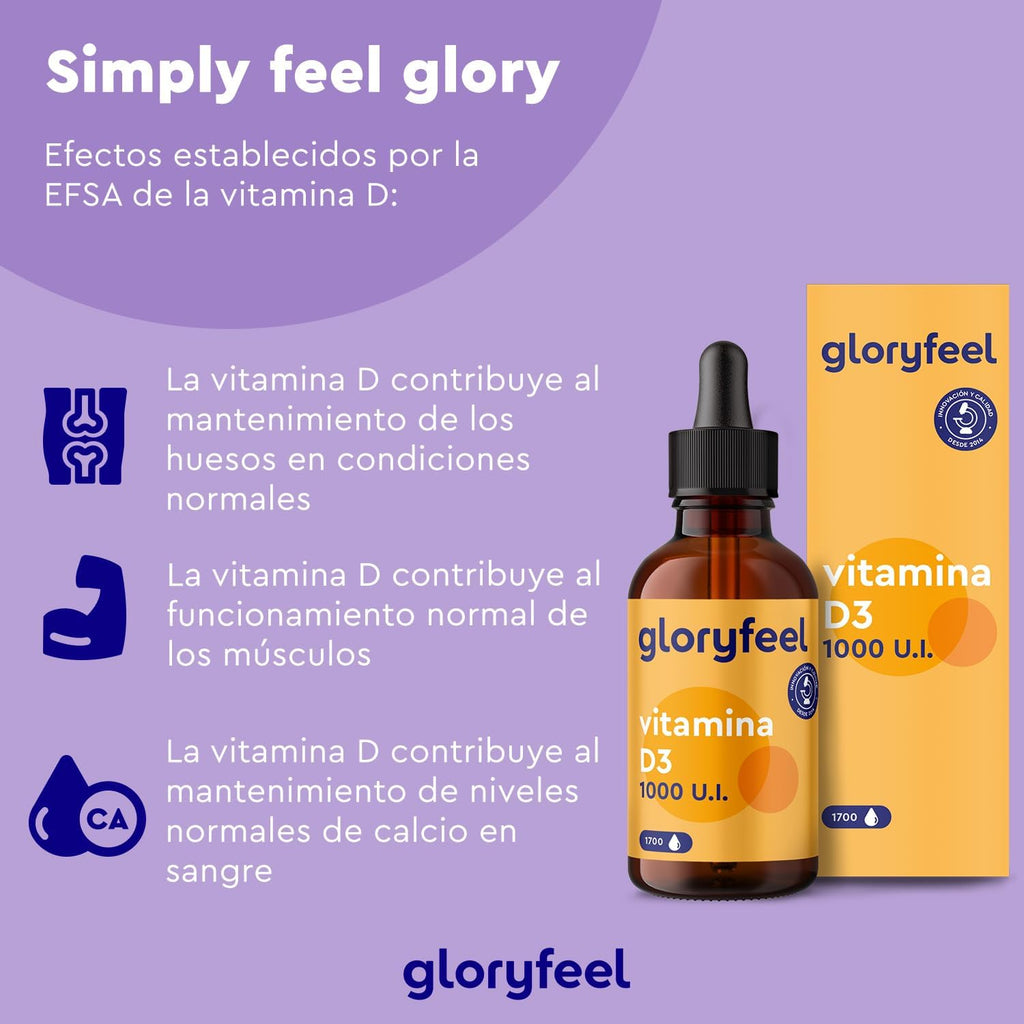 Vitamina D3 En Gotas - 5000 U.I. Por 5 Gotas - 50Ml (Líquido) En Aceite MCT De Coco - Altamente Biodisponibles Y Estables - Probado En Laboratorio, Fabricado En Alemania Sin Aditivos