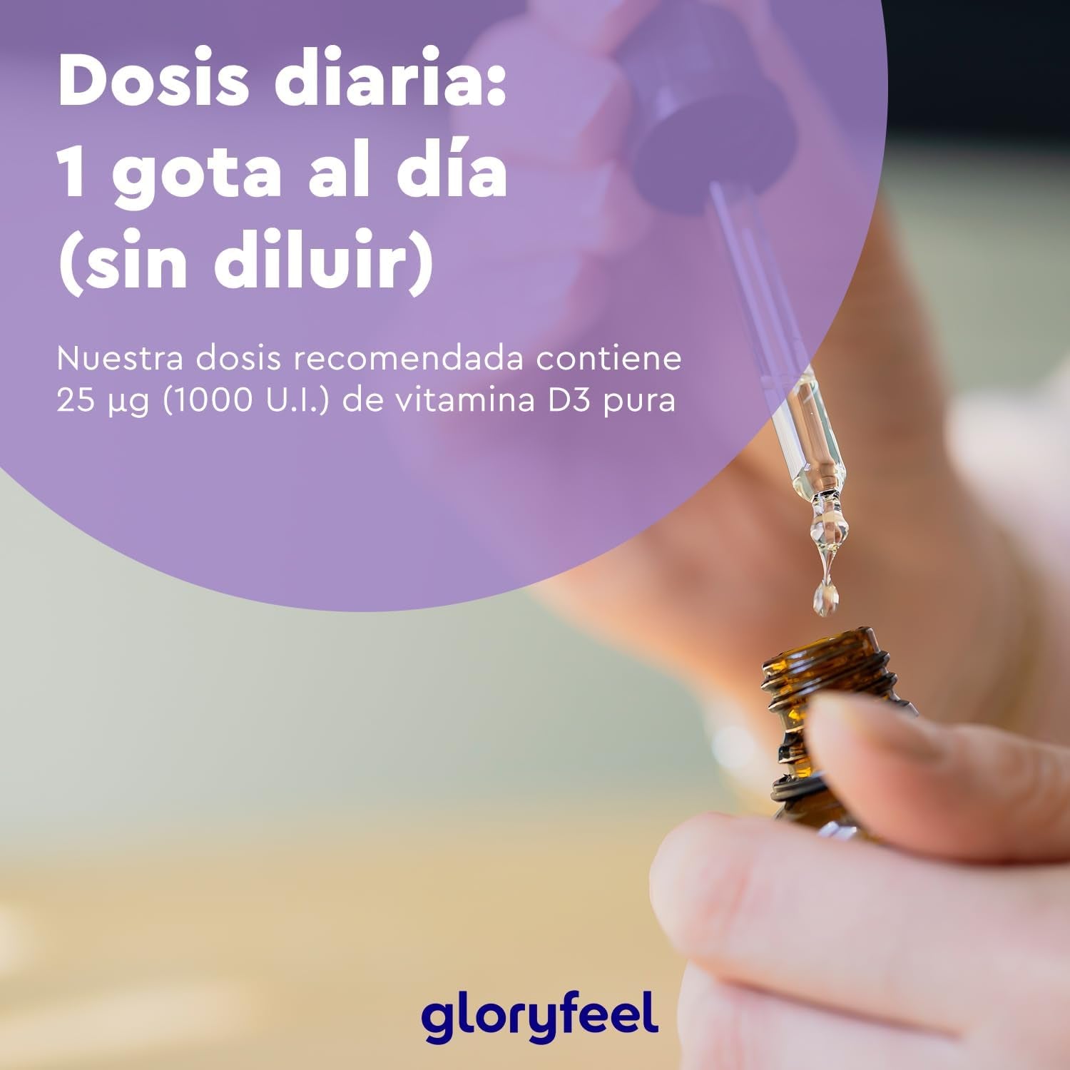Vitamina D3 En Gotas - 5000 U.I. Por 5 Gotas - 50Ml (Líquido) En Aceite MCT De Coco - Altamente Biodisponibles Y Estables - Probado En Laboratorio, Fabricado En Alemania Sin Aditivos