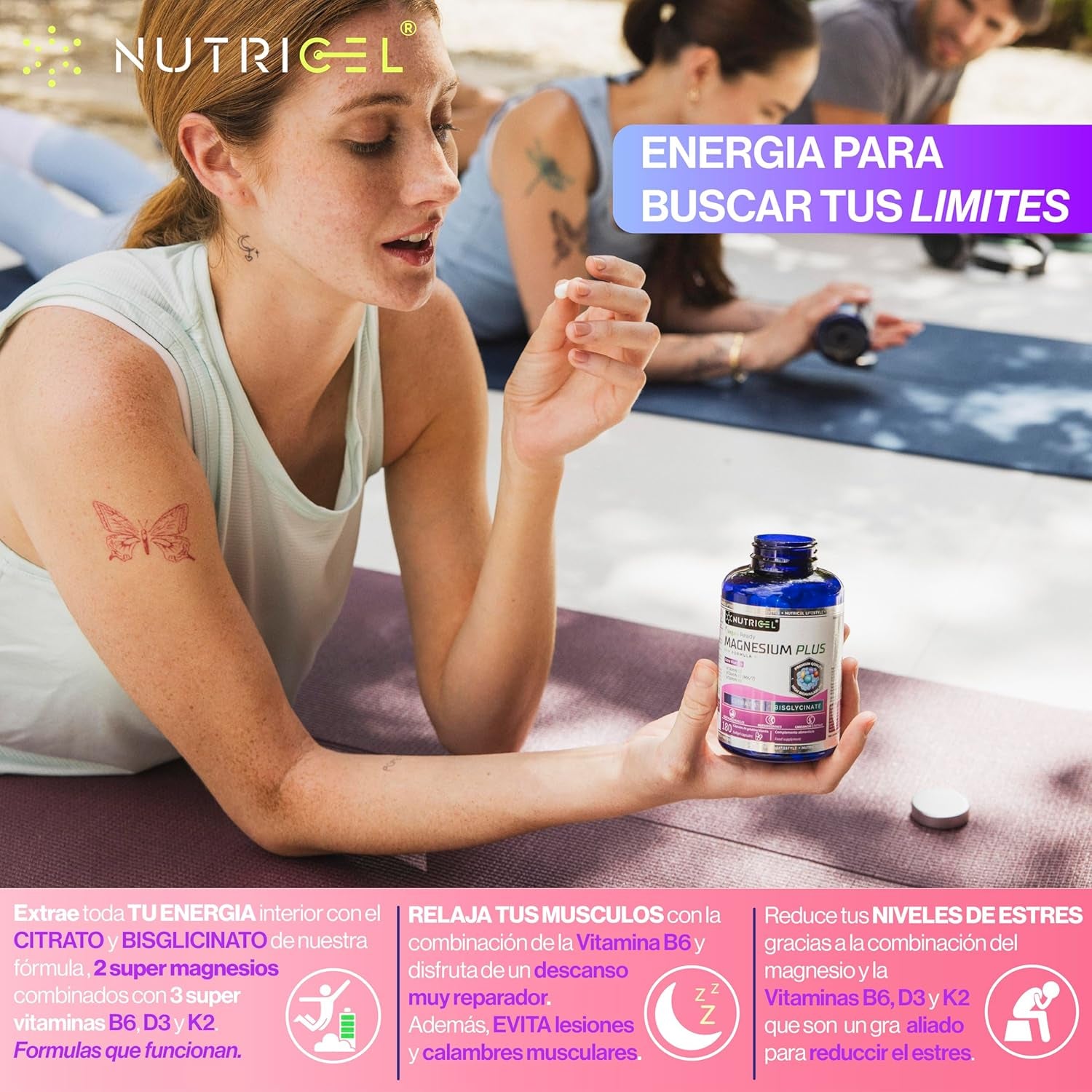 Citrato De Magnesio 1577Mg + Bisglicinato De Magnesio 600Mg - Reduce Cansancio Y Fatiga, Alivia Dolor Articulaciones Y Músculos, Alta Biodisponibilidad | 180 Cápsulas